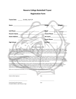 Navarro College Basketball Tryout Registration Form