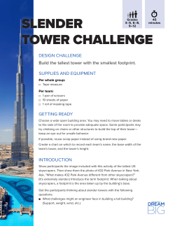 SLENDER TOWER CHALLENGE