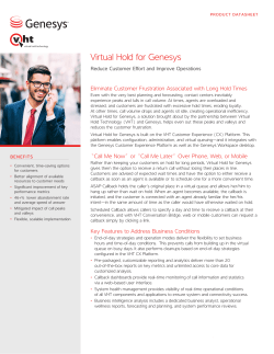 Datasheet Virtual Hold for Genesys