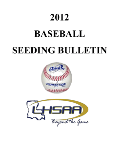 TO ENTER YOUR 2012 BASEBALL SCHEDULE - DO NOT