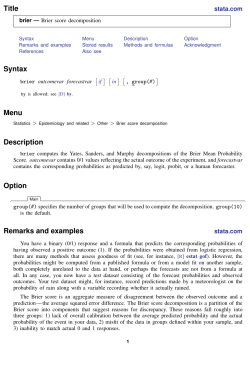 Brier - Stata