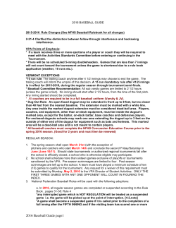 2016 Baseball Guide page1 - Vermont Principals` Association