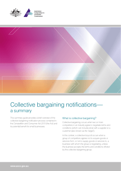Collective bargaining notifications-summary