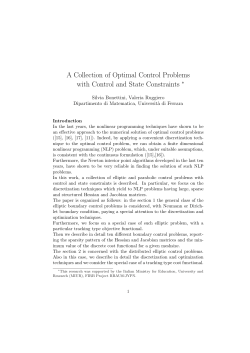 A Collection of Optimal Control Problems with Control and State