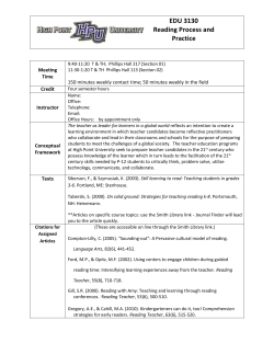 Meeting Time - National Council on Teacher Quality
