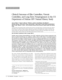 Clinical Outcomes of Elite Controllers, Viremic Controllers, and Long