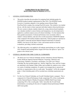 Clinical Years Grading Rubric - David Geffen School of Medicine at