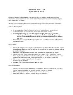 LYNDHURST DADS` CLUB PONY LEAGUE RULES