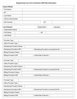 Supplemental Lien Declaration Form