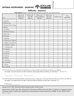 Optimal Baseline form