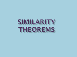 Similarity Theorems