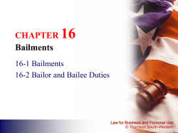 CHAPTER 16 Bailments
