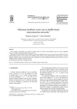 Minimum feedback vertex sets in shuffle-based