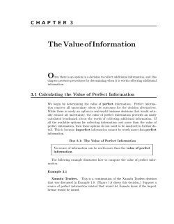 The Value of Information