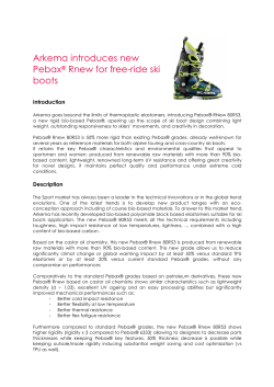 Arkema introduces new Pebax&reg; Rnew for free