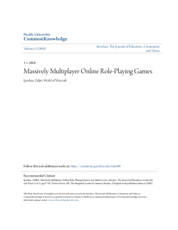 Massively Multiplayer Online Role