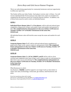 JSerra Boys and Girls Soccer Banner Program This is our