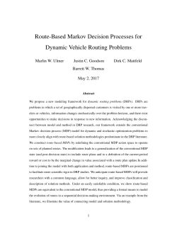 Route-Based Markov Decision Processes for Dynamic