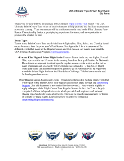 Bid Document - USA Ultimate