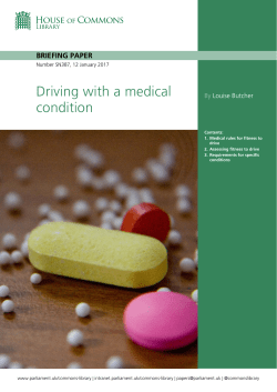 Driving with a medical condition