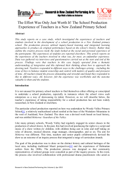 The School Production Experience