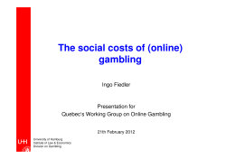 The Social Costs of Gambling