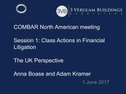 Class Actions in Financial Litigation