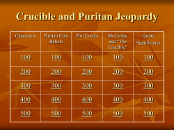 Crucible Jeopardy