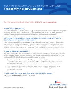 HEDIS - AmeriHealth Caritas District of Columbia