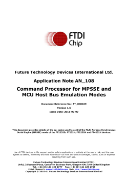 Command Processor For MPSSE and MCU Host Bus