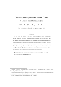 Offshoring and Sequential Production Chains: A General