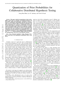 Quantization of Prior Probabilities for Collaborative