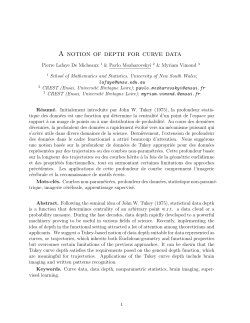 A notion of depth for curve data