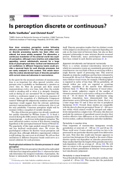 Is perception discrete or continuous?