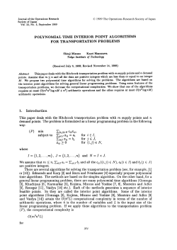 Polynomial Time Interior Point Algorithms for Transportation Problems