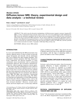 Diffusion-tensor MRI: theory, experimental