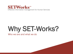 Why SET-Works? - ABC Solutions, Inc.