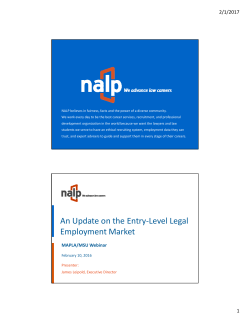 Entry-Level Legal Employment Market
