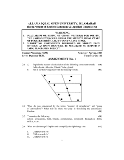 Phonology (5658) - Allama Iqbal Open University