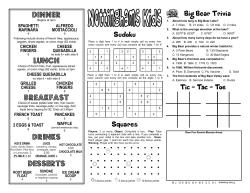 Squares Sudoku Tic - Tac - Toe Big Bear Trivia