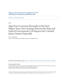 State Post-Conviction Remedies in the Next Fifteen Years: How
