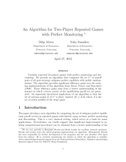 An Algorithm for Two-Player Repeated Games with Perfect Monitoring