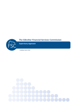 Supervisory Approach - Gibraltar Financial Services Commission