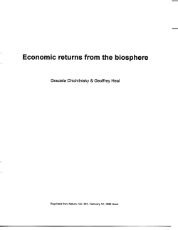 Economic returns from the biosphere