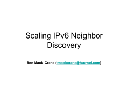 Scaling IPv6 Neighbor Discovery