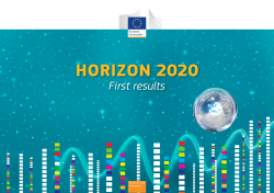 HORIZON 2020 - First Results - European Commission