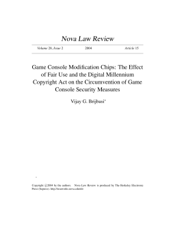 Game Console Modification Chips: The Effect of Fair