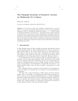 The Margulis Invariant of Isometric Actions on Minkowski (2+1)