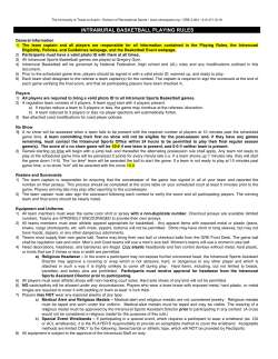 intramural basketball playing rules