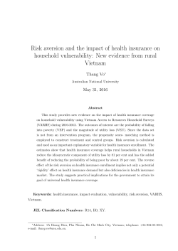 Risk aversion and the impact of health insurance on household
